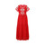 Ethnic Embroidered Deep V Loose Casual Long Boho Dress
