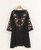 Floral Embroidery Casual O-Neck Boho Dress
