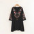 Floral Embroidery Casual O-Neck Boho Dress
