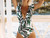 Sexy Siamese Off Shoulder Floral Print Beach Bikini Set