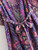 Vintage Chic Purple Floral Kimono Rayon Boho Maxi Robe
