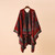 Geometric Lattice Flower Pattern Winter Poncho Cape