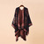 Geometric Lattice Flower Pattern Winter Poncho Cape