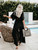 White High Elastic Waist Lace Boho Robe Dress