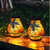Hanging Flickering Flame Metal Solar LED Lamp