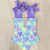 Sexy Floral Backless Shoulder Strappy One Piece Bathing Suit