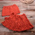 Sexy Solid Color Off Shoulder Crochet High Waist Bikini Set