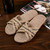 Casual Cross Strap Linen Flax Slippers