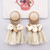 Bohemian Sequins Acrylic Beads Tassel Statement Drop Earrings