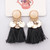 Bohemian Sequins Acrylic Beads Tassel Statement Drop Earrings