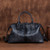 Hand Painted Genuine Cowhide Leather Dumpling Bag
