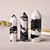 Obelisk Black and White  Crystal Point Healing Wand Pyramid