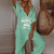 V Neck Cotton Linen Streetwear Elegant Loose Trousers Jumpsuit - Size XL