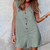 Summer Short Stylish Women V Neck Sleeveless Rompers-Size XXL