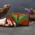 Butterfly Embossed Genuine Cowhide Leather Long Purse