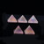 Natural Polished Aura Rose Quartz Healing Stone Pyramid Tower
