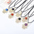 Natural 1PC Round Crystal Gemstone Amulet Necklace