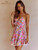 Lace Up Frills Spaghetti Strap Bow Slip Beach Dress