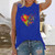 Love Heart Butterfly Print Aesthetic Harajuku Sleeveless Tshirt