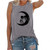 Funny Skull and Moon Print Graphic Harajuku Sleeveless Tshirt