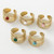 Boho Gold Plated Turquoise Zircon Stainless Steel Finger Ring