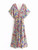 Vintage Floral V-neck Tassel Maxi Dress