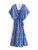 Vintage Floral V-neck Tassel Maxi Dress