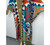 Elegant African Colorful Kaftan Long Sleeve Kimono Cardigan