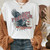 Vintage Western Denim Cartoon Graphic Top - Size  XXL
