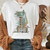 Vintage Western Denim Cartoon Graphic Top - Size  XXL