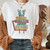 Vintage Western Denim Cartoon Graphic Top - Size XXXL
