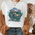 Vintage Western Denim Cartoon Graphic Top - Size XXXL