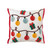 Santa Snowflake Christmas Cotton Square Embroidered Pillow Case