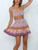 Bohemian Vintage Chic Pink Floral Rayon Two Piece Outfit