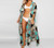 Boho Print Half Sleeve Long Kimono Plus Size Cardigan