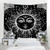 Psychedelic Mandala Bohemian Sun Moon Tapestry - Size 150x130cm