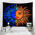 Psychedelic Mandala Bohemian Sun Moon Tapestry - Size 150x130cm