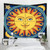 Psychedelic Mandala Bohemian Sun Moon Tapestry - Size 200x150cm