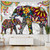 3D Elephant Bohemian Tapestry Wall Hanging - Size 200x150cm