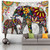 3D Elephant Bohemian Tapestry Wall Hanging - Size 200x150cm