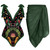 Retro Green Beach Holiday Swimsuit with Skirt