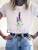 Summer Flower Short Sleeve Kawaii Tee Top - Size Medium