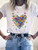 Summer Flower Short Sleeve Kawaii Tee Top - Size Medium