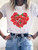 Summer Flower Short Sleeve Kawaii Tee Top - Size Medium