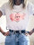 Summer Flower Short Sleeve Kawaii Tee Top - Size Medium