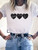 Summer Flower Short Sleeve Kawaii Tee Top - Size Medium