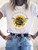 Summer Flower Short Sleeve Kawaii Tee Top - Size Medium