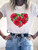 Summer Flower Short Sleeve Kawaii Tee Top - Size XXXL