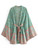Boho Vintage Multi Floral Print Sashes Kimono Rayon Cotton Robe
