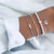 Boho Tree of Life Heart Charm Beads Chain Bangle Bracelet Set